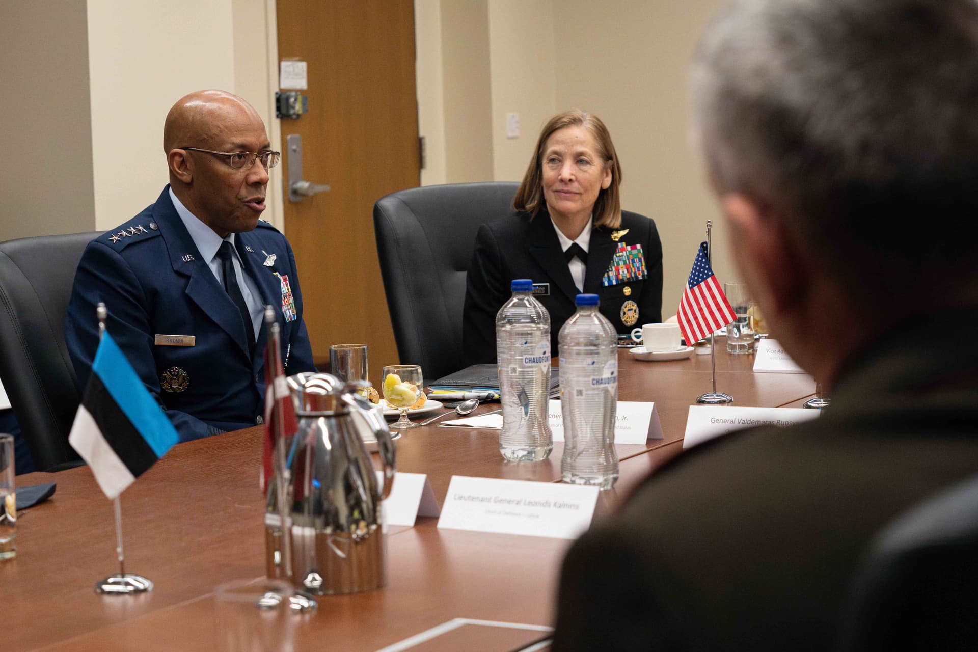 General CQ Brown, Jr., Chairman of the Joint Chiefs of Staff attends the NATO Military Committee in Chiefs of Defense Session (MCCS) at NATO Headquarters in Bru