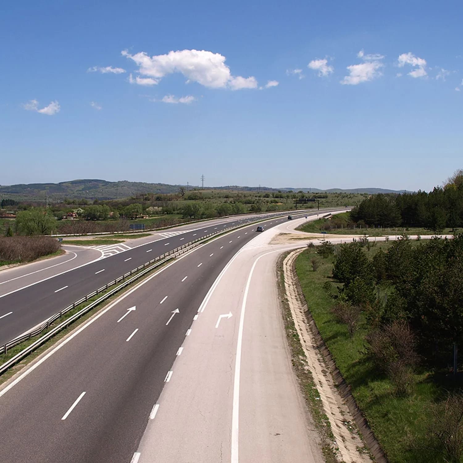 Trakia motorway - Controlled-access highway from Sofia to Burgas, Bulgaria