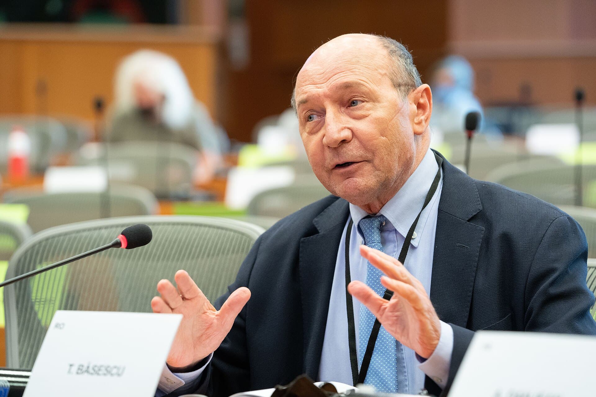 Traian Băsescu în Parlamentul European, aprilie 2022
